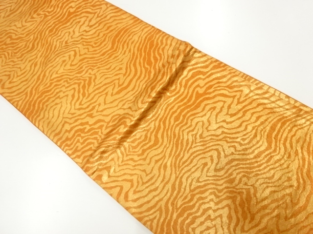 JAPANESE KIMONO / ANTIQUE FUKURO OBI / SILK / WOVEN ABSTRACT PATTERN
